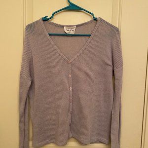 Purple Button Down Sweater
